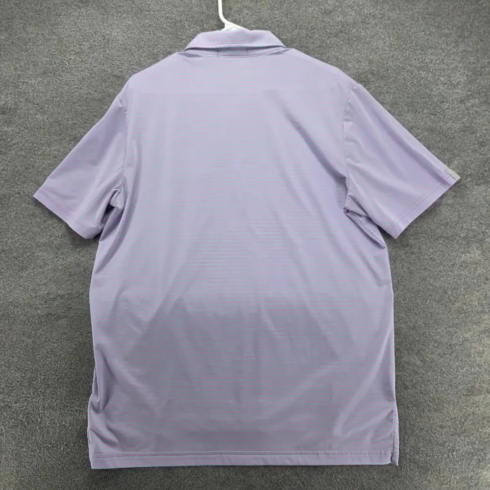 2020 PGA Harding Park Shirt Mens Medium Purple Stripe Golf Polo RLX Ralph Lauren